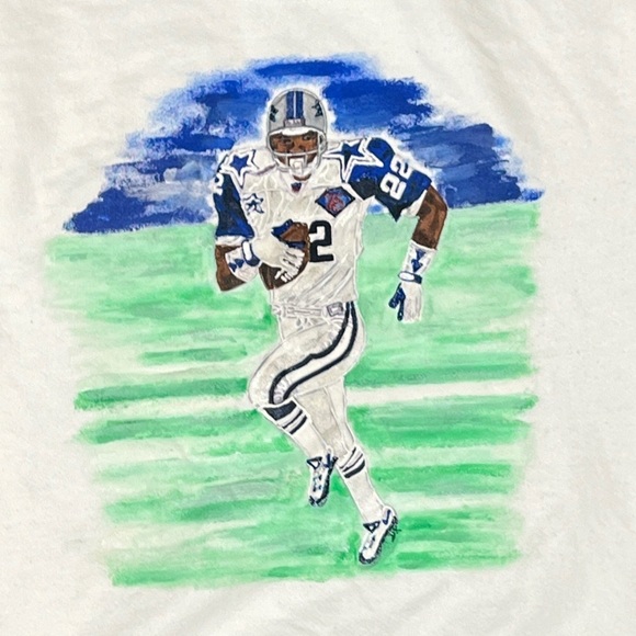 Vintage Emmitt Smith Dallas Cowboys NFL Football Crewneck Pullover Sweatshirt - Picture 4 of 4